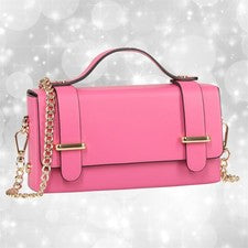 Bolso de mano de mujer Toscanto bolso de cuero rosa fucsia OTT841HP3
