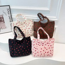 Bolso Estampado Fresa Gran Capacidad Tote Moda Hombro Mujer