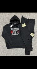 Conjunto de chándal negro True Religion para hombre con capucha y pantalones talla XL