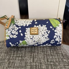 Bolso floral Dooney Bourke para mujer hortensia azul blanco verde con correa desmontable