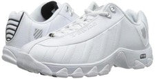 Zapato Deportivo Extra Ancho Hombre K-Swiss Cuero 03426-129 Blanco/Negro/Plateado Nuevo