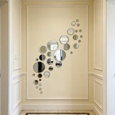Espejo acrílico autoadhesivo decoración de pared para mejorar habitación contemporánea