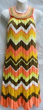 Vestido Mujer ANTONIO MELANI Talla XS Sin Mangas Punto Chevron $159 NUEVO (th20)