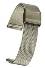Osco Mesh Ersatzuhrband Milanaise Band Edelstahl Uhrenarmband 18 mm feinmaschig