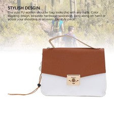 Marrón Mujeres Bolso de Hombro Asa Superior Cartera Lindo Bolso de Mano Resistente a los Arañazos Blanco T