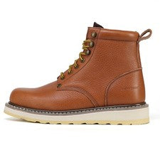 Botas de Trabajo Puntera Suave Antideslizante Anti-Aceite Impermeable Anti-Choque Eléctrico 6" Para Hombre