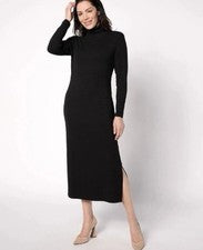 Vestido para mujer con control XL tejido fino jersey control abdominal negro