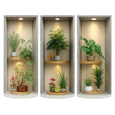 Pegatinas de pared extraíbles para plantas simuladas material PVC para uso en decoración del hogar