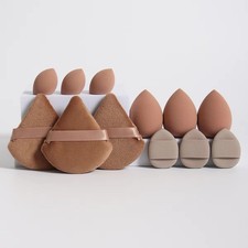 12 x Base de Belleza Maquillaje Mezcla Maquillaje Esponja Batidora Buffer Puff