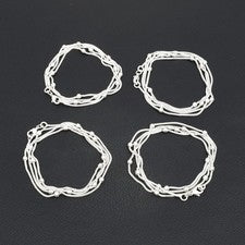 Lote de 4 fotos de cadena de serpiente étnica hecha a mano de 18" collar joyería para regalo LOTE-146