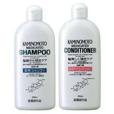 Champú y acondicionador Kaminomoto medicado para el cuidado del cuero cabelludo B&P 300 ml de Japón