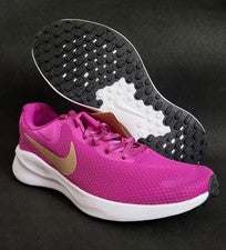 W Nike Revolution 7 FB2208-501 Rosa/Dorado/Blanco/Negro Unisex Tenis para Correr