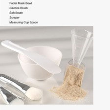 Juego de herramientas de mascarilla facial hágalo usted mismo de 5 piezas para amantes del cuidado de la piel de silicon