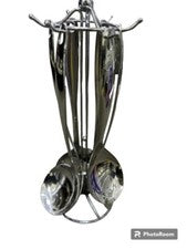 JUEGO DE UTENSILIOS DE COCINA DE ACERO INOXIDABLE DE 7 PIEZAS CON GANCHOS Y SOPORTE UTENSILIOS DE 7 PIEZAS UK