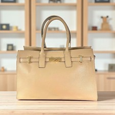 Bolso de mano para mujer de cuero italiano de diseñador - Ama Beige