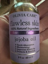 Aceite facial diario Olivia Care piel impecable con aceite de jojoba 2 fl oz sin caja