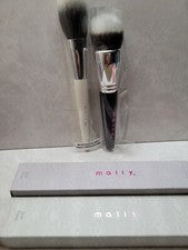 Mally Beauty Base Brocha + Juego de brochas de rubor - Tamaño completo Nuevo en caja
