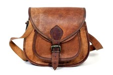 Bolso vintage de cuero mensajero para mujer Cartera Bolso de mano Cartera Ban...
