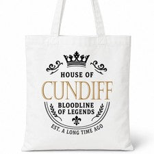 Bolso Shopper Casa Of Algodón Apellido Familiar CUNDIFF