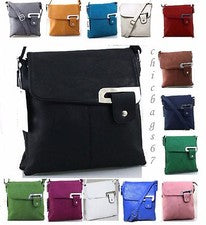 Damas Imitación Cuero Informal Mensajero Cartera Hombro Bandolera Bolso de Mano Reino Unido