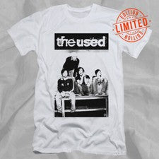 Camiseta blanca estilo retro The Used Band Members S-5XL