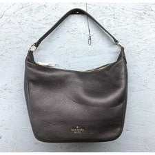 Bolso de Hombro Kate Spade New York Para Mujer Leila Cuero Guijarro Negro Nuevo con Etiquetas