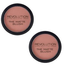 Lote de 2 Makeup Revolution Beauty The Matte Blush Powder, Fusion