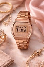 Reloj de cuarzo Casio B640WC-5ADF unisex de acero inoxidable - oro rosa