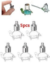 Mini colgantes de botellas de vidrio en forma de lágrima con tapa de tornillo de metal frascos de botellas de perfume 5 