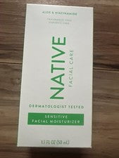 Crema hidratante facial sensible al cuidado facial nativa aloe vitamina B3 sin perfume 1,7 oz