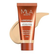 Base sin peso Mila Beauté Longwear | Acabado mate con FPS 15 y vitamina