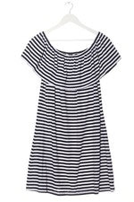 Vestido de verano mujer TCM talla 40 blanco negro rayas elegante casual poliéster