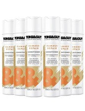 6x Toni & Guy Acondicionador Reparador de Daños 250 ml Queratina Cuidado del Cabello Set