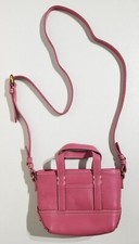 Agotado J. Bolso de Mano/Hombro Convertible Crew Mini Montauk Cuero Rosa ☆Nuevo
