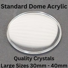Reloj Cristal Estándar Cúpula Grande 30mm-40mm Acrílico Plástico Vidrio de Repuesto