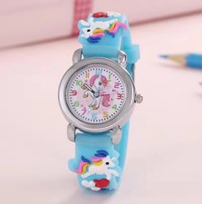 Reloj de Cuarzo Unicornio Colorido Niñas/Niños Correa Rosa Rosa | Reino Unido.