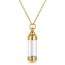 Collar 1 pieza conmemorativo único delicado botella de perfume colgante urna collar