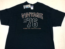 Camiseta Nacida en 1976 Año de Nacimiento Envejecido a la Perfección Estilo Retro Azul Oscuro ¡Nueva! XL