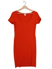 Vestido de verano H&M mujer rojo casual minimalista talla 38 poliéster