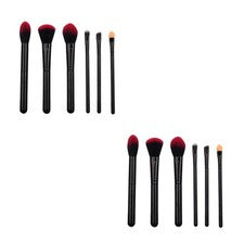 Juego de 2 mini herramientas de colección de belleza de maquillaje de viaje para mujer