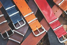Correa de reloj intercambiable de cuero premium militar de repuesto