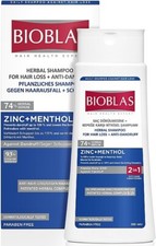 Champú anticaspa zinc mentol antipérdida de cabello zinc piritiona 360 ml Bioblas