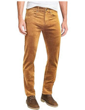 Pantalones de pana elásticos calce ajustado estilo informal trigo 34 ETHANOL para hombre