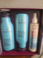 Pureology Strength Cure Champú, Acondicionador y Color Fanático Set de Regalo para Daños