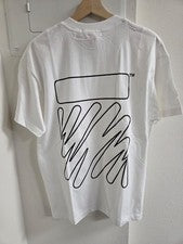Camiseta Blanca Off Wht Open Scribble Lines Logo Algodón Calce Regular S/M/L/XL T70