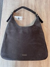 Bolso de Hombro MICHAEL KORS Nolita Grande Cuero Chocolate Nubuck Hobo Nuevo con Etiquetas