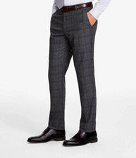 Pantalones de rendimiento Tommy Hilfiger para hombre calce moderno elásticos gris borgoña 42X30
