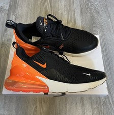 Nike Air Max 270 Entrenadores - UK9.5 - Negro/Naranja Total