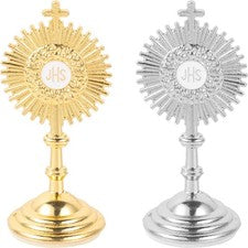 Mesa artesanal de metal delicada adornos pequeños decoración escritorio hogar 2 piezas