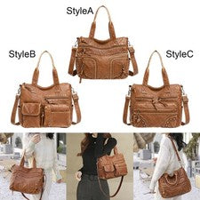 Bolso de mujer suave con correa de hombro desmontable Crossbody Tote cuero PU